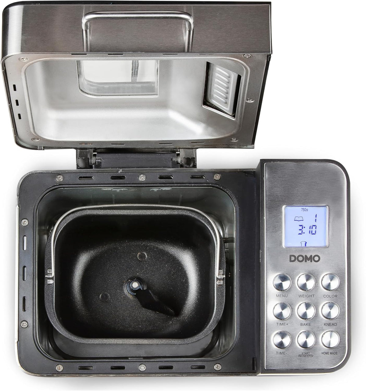 DOMO Panificadora B3971, Negro, Plata (mate), Plástico