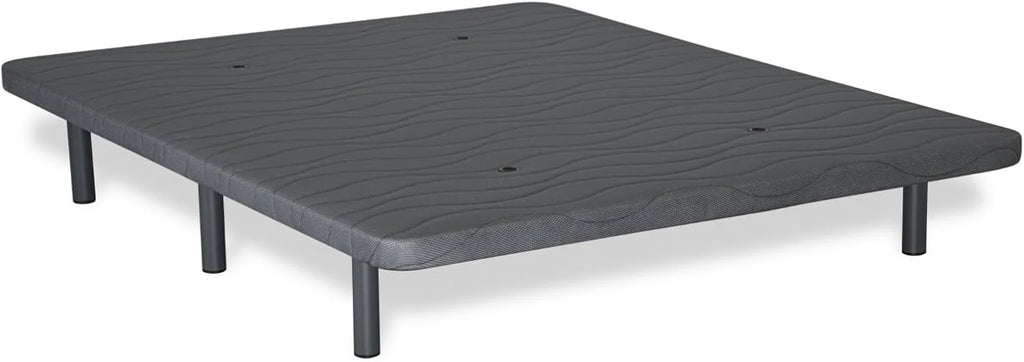 Matnature | Upholstered Base 3D l Stable Wood Structure | Super Resistant Metal Frame | Breathable FreshAir System | Base Height + Feet +/- 30 cm (135 x 190 cm, Grey)