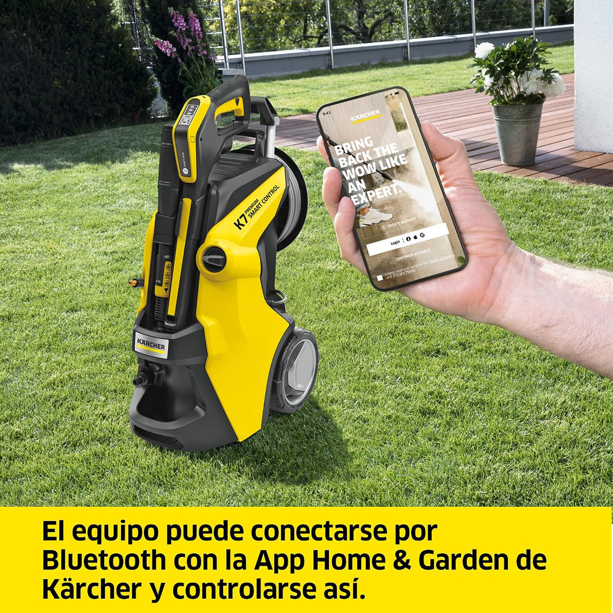 Kärcher Hidrolimpiadora K 7 Premium Smart Control Flex, presión: 180 Bar, caudal: 600 l/h, Rendimiento: 60 m²/h, Filtro de Agua, Peso: 17,9 kg, Manguera Flex, Lanza Multi Jet