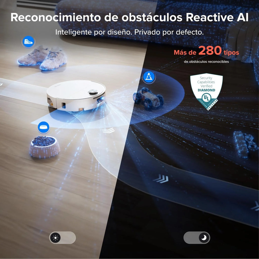 roborock Qrevo Edge 2 Flow Set Robot Aspirador Succión Extrema de 35000 Pa, Blanco