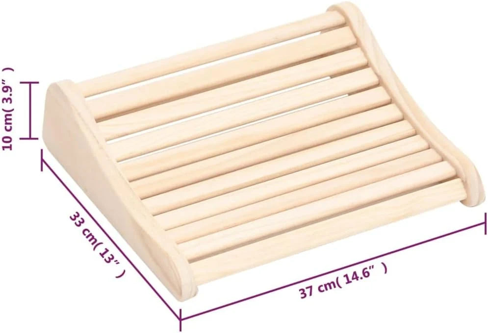 Mangloder - Reposacabezas para sauna de madera maciza de pino, listones anchos de 37 x 33 x 10 cm, para respaldo de baño de vapor y cabina de infrarrojos, accesorios de sauna