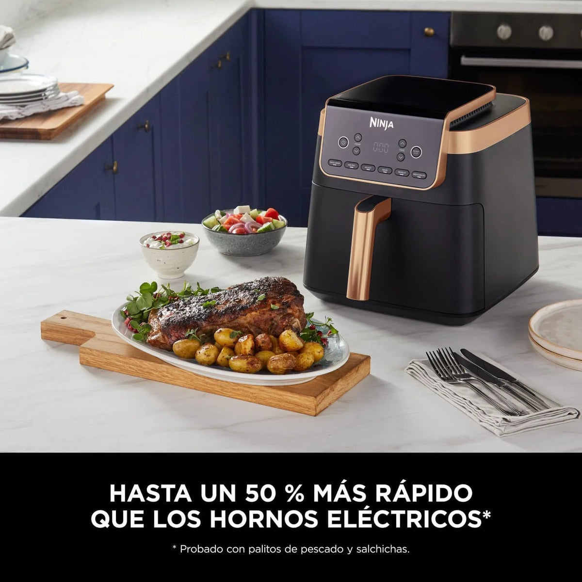 Ninja MAX PRO, Freidora de Aire, 6,2L, Cajón Individual Tamaño Familiar
