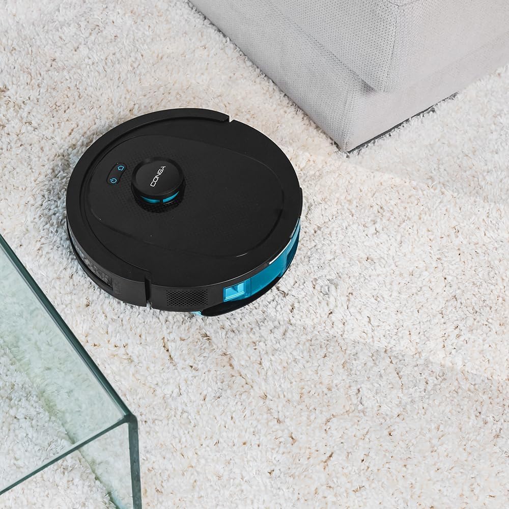 Cecotec Robot Aspirador y Friegasuelos Conga 8490 Ultimate Ultra Power. Navegación Láser, App, Barre, Aspira, Friega y Pasa la Mopa, 7000 Pa, hasta 170 Min Autonomía, Cepillo Central de Silicona