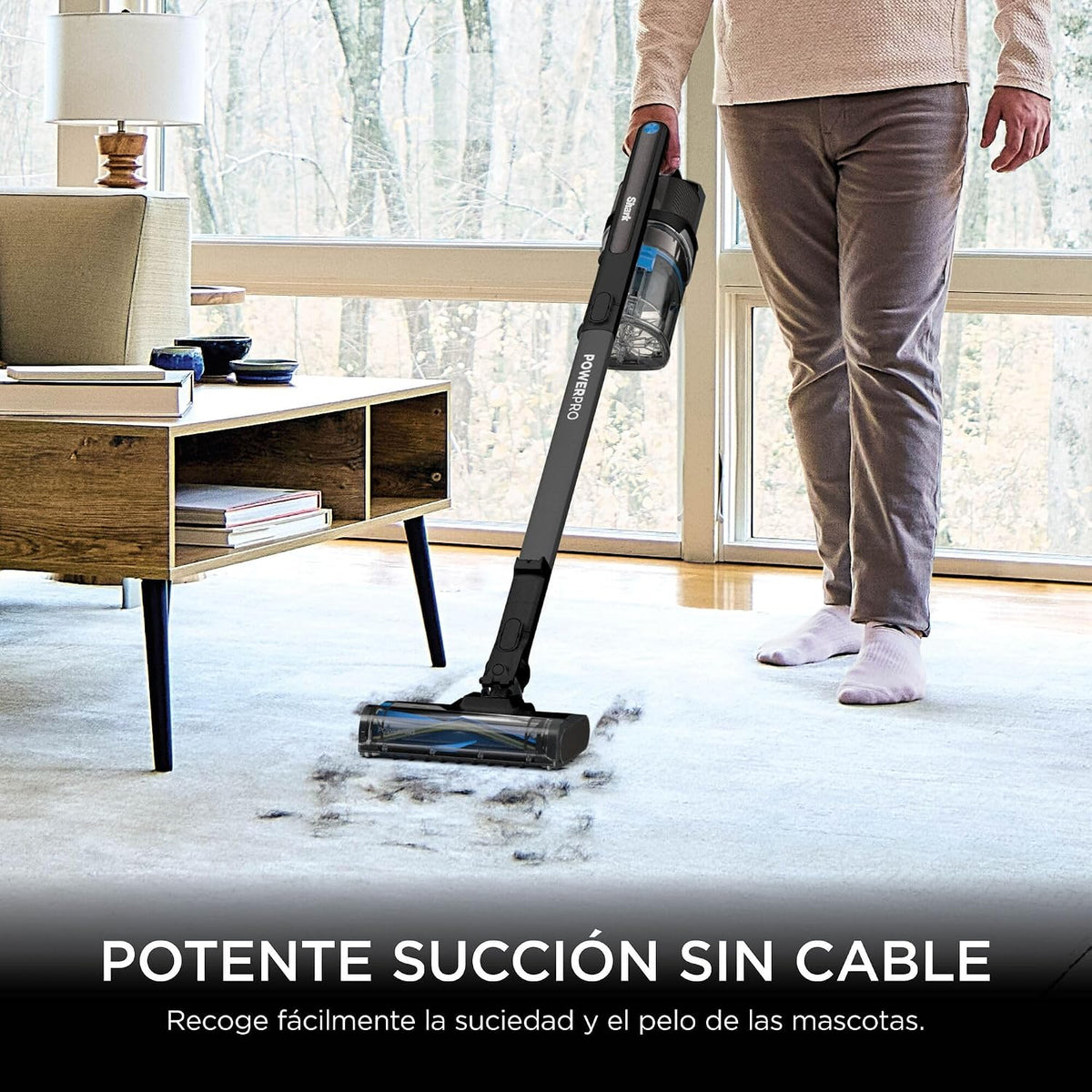 Shark PowerPro, Aspiradora sin Cable, 60 Min., Azul Metalizado