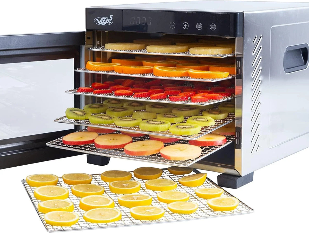 VITA5 Deshidratador de Alimentos 6 Bandejas Inox 650 W Temporizador