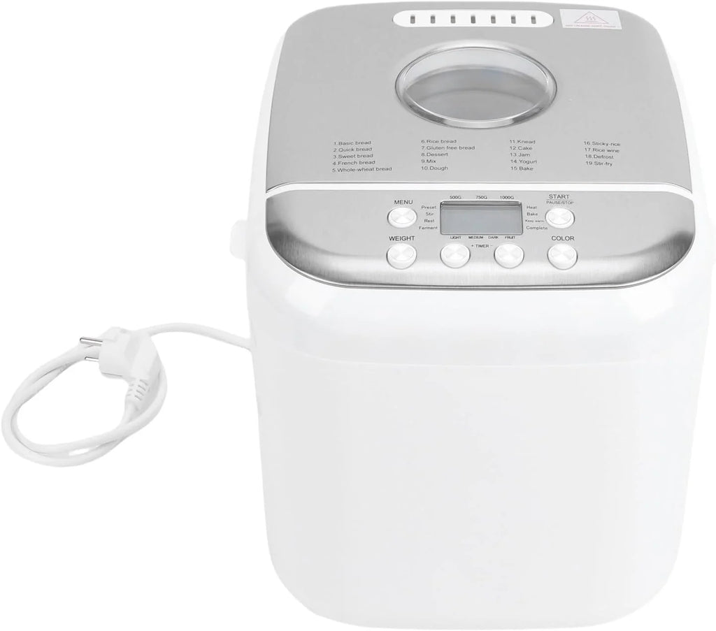 Panificadora Programable, Automática de 600 W con 3 Tamaños de