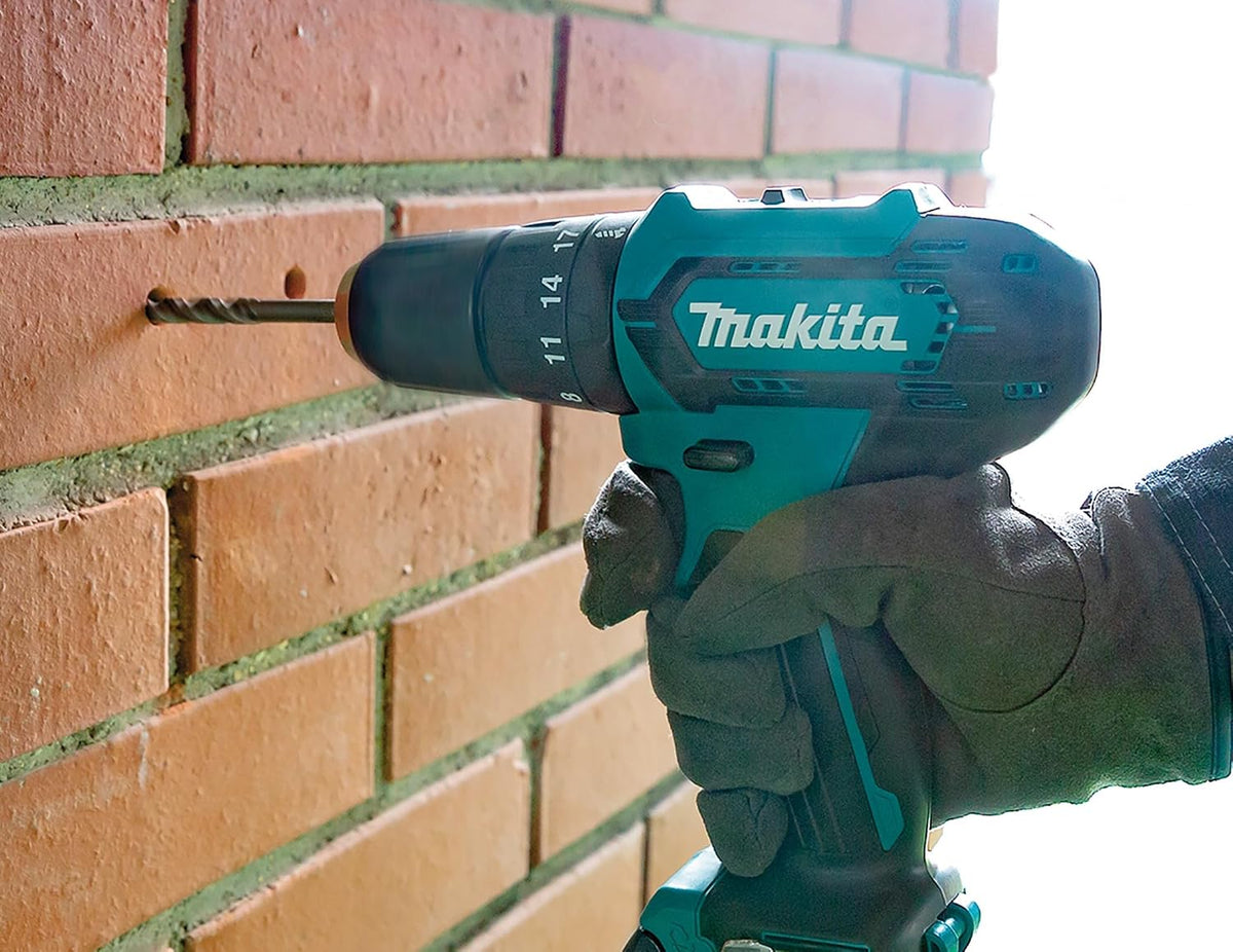Makita HP333DSAX1 Taladro atornillador inalámbrico 12 V máx. / 2,0 Ah, 2 baterías y cargador en maletín de transporte
