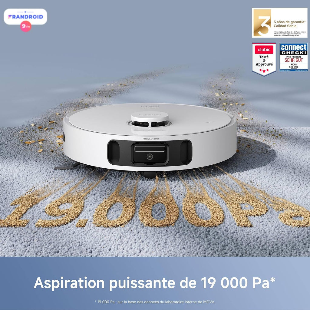MOVA E40 Ultra, Robot Aspirador, Blanco
