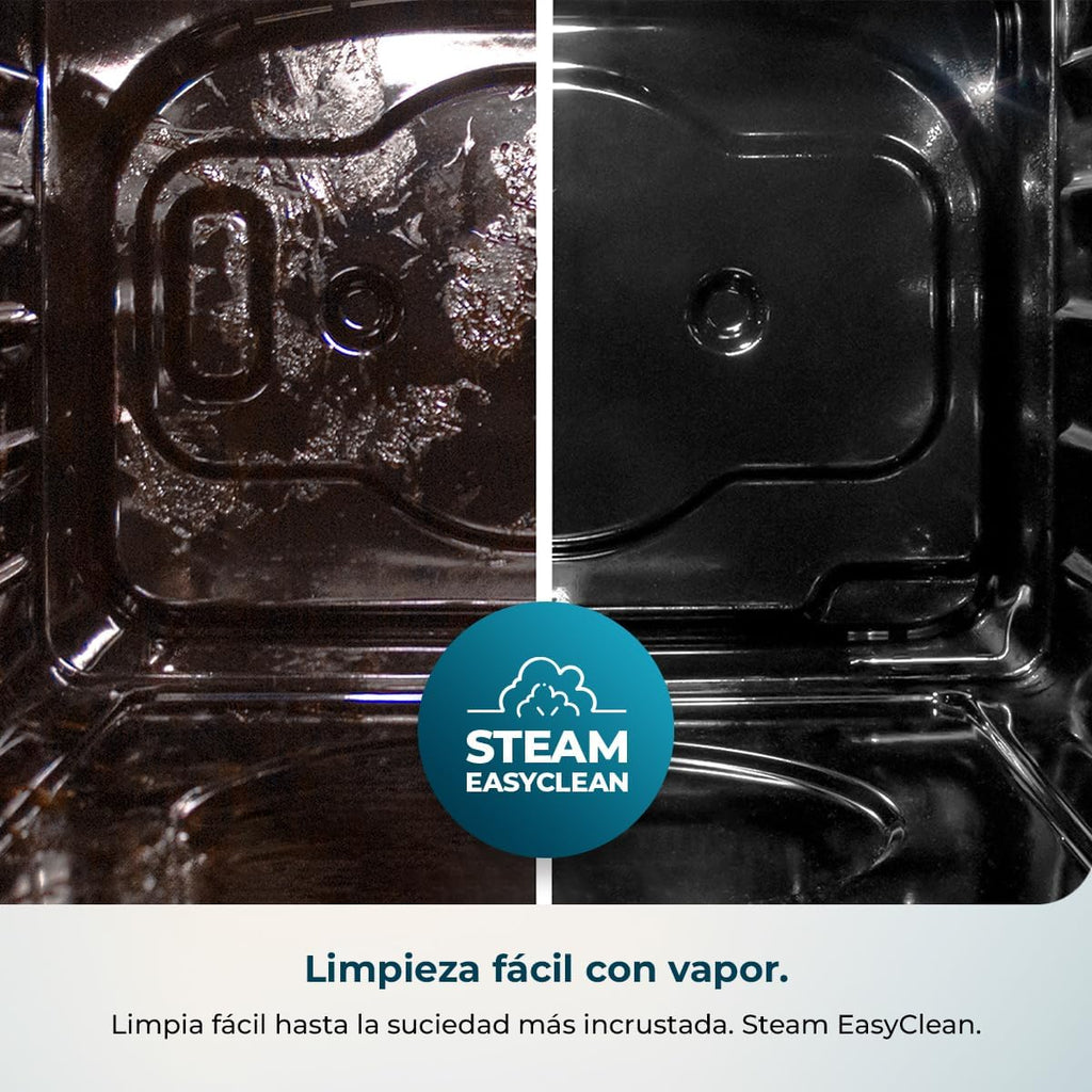 Cecotec Horno Integrable Bolero Hexa C126000 Inox A GloveKit. 2800 W, 77 L de capacidad, 4 Funciones, Steam Assist, Steam EasyClean, Cooling Fan, Triple Glass, Clase Energética A, Luz interior