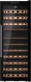 Teka Vinoteca de Libre Instalación 51 Botellas, Iluminación LED, Control Electrónico de Temperatura, Capacidad Total 159 Litros, Patas Regulables, Modelo RVF 10051 GBK
