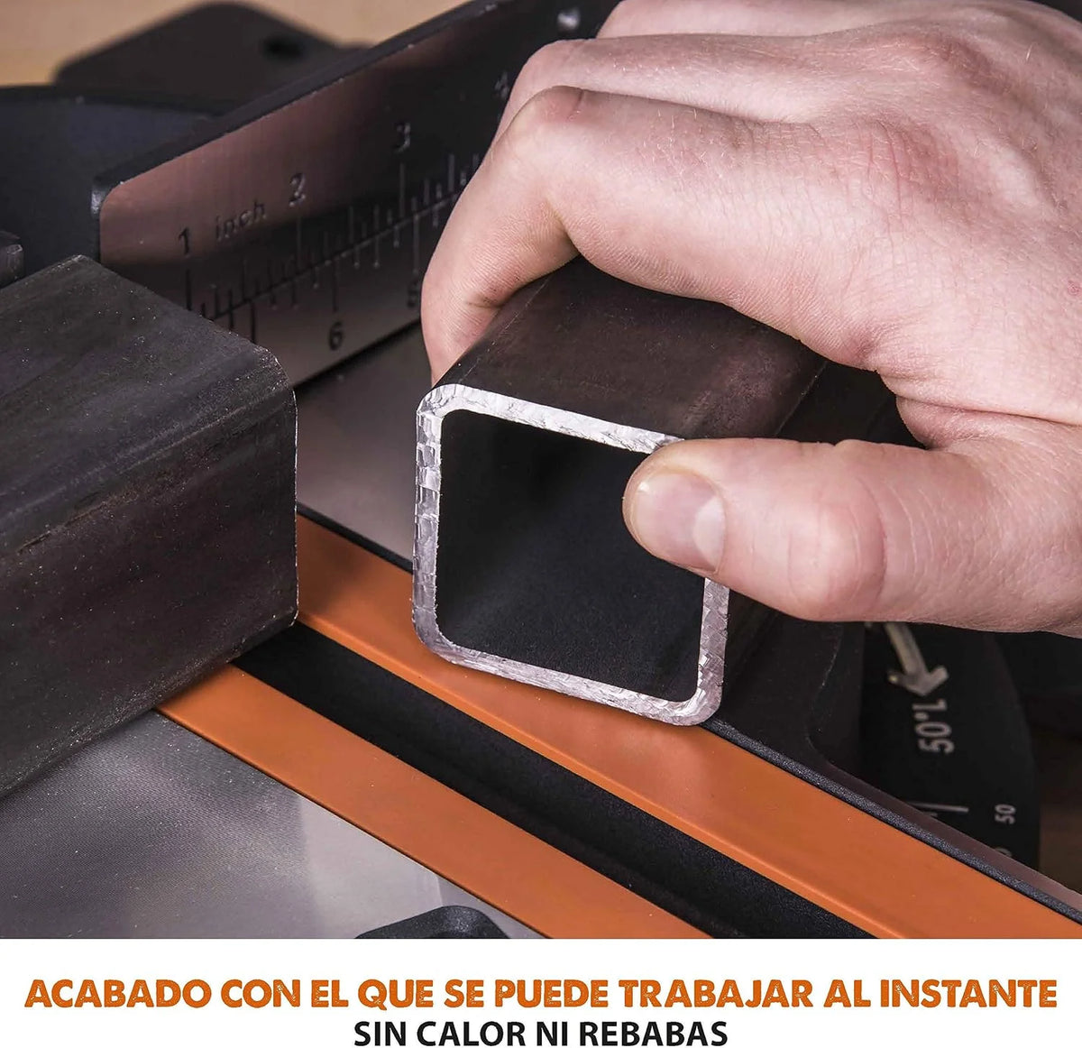 Evolution Power Tools R255SMS Sierra ingletadora Deslizante multimaterial, con Paquete Plus, Corta acero dulce, aluminio, plástico, madera con clavos incrustados 230 V, 255 mm