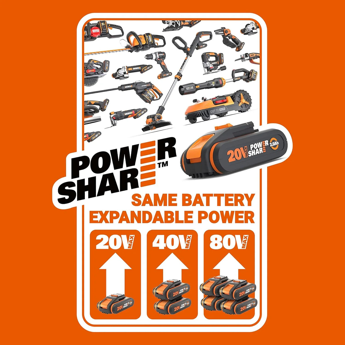 WORX WX108 Taladro Atornillador 20V 2Bat 45Nm