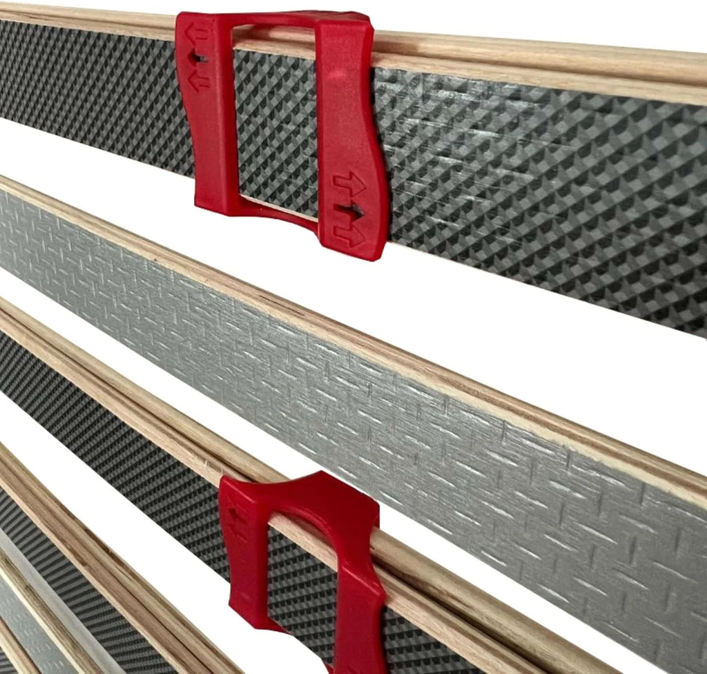 Miroytengo 150 x 190 cm Multilayer Bed Frame with Lumbar Regulators, Adaptable Firmness, 40 x 30 mm Tube and Natural Beech Slats (without Legs)