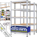 Deuba 2X Estanterías Metálicas 180x90x60cm 875kg Estantería para Cargas Pesadas 5 Estantes Taller