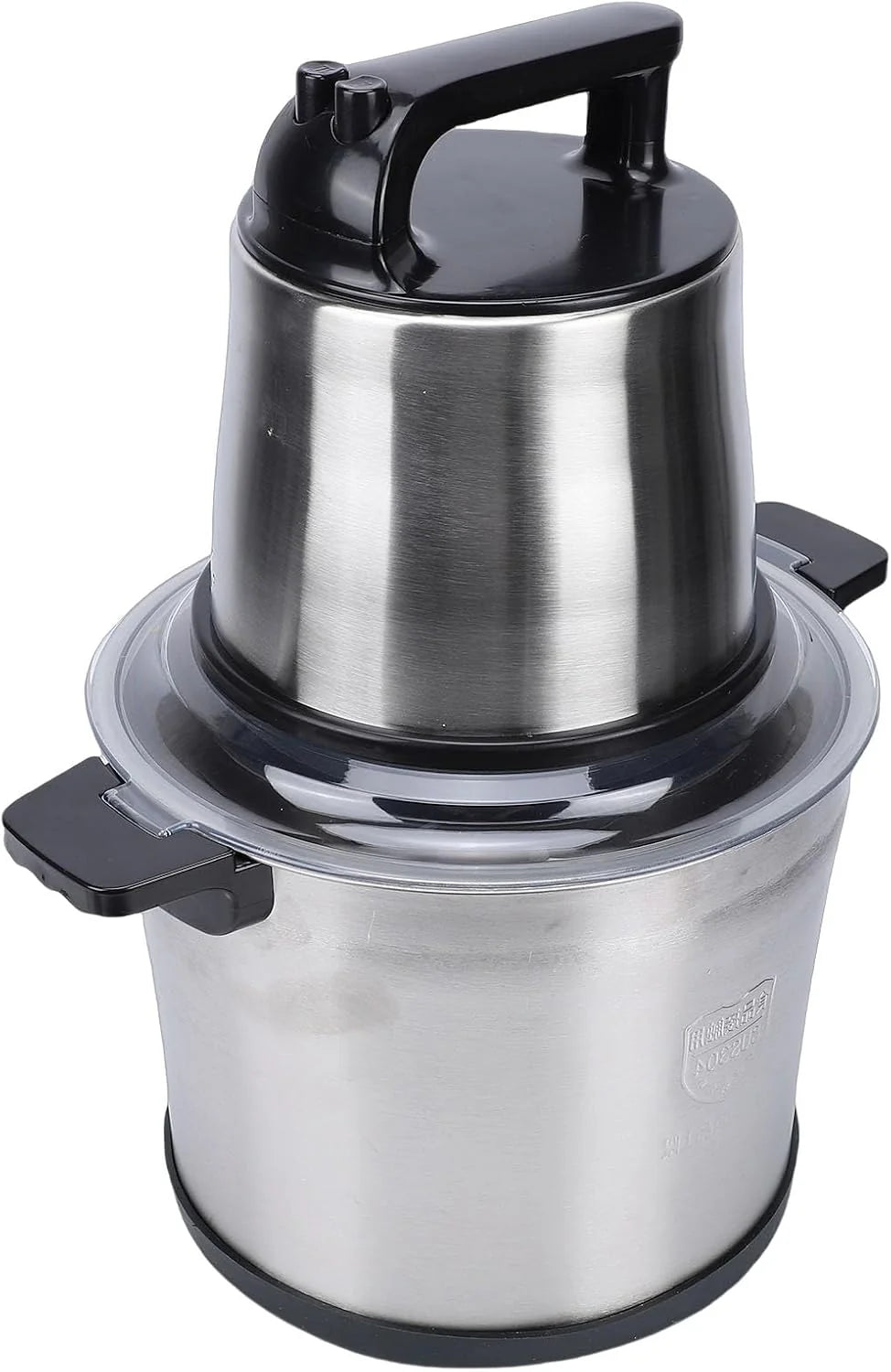 SIXRUN Picadora Eléctrica de Alimentos 1800W 10L Acero Inoxidable, Molino de Carne con Modos de Velocidad Dual y Tapa Antisalpicaduras para Verduras, Frutas y Amasado de Masa (Enchufe de la UE 220V)