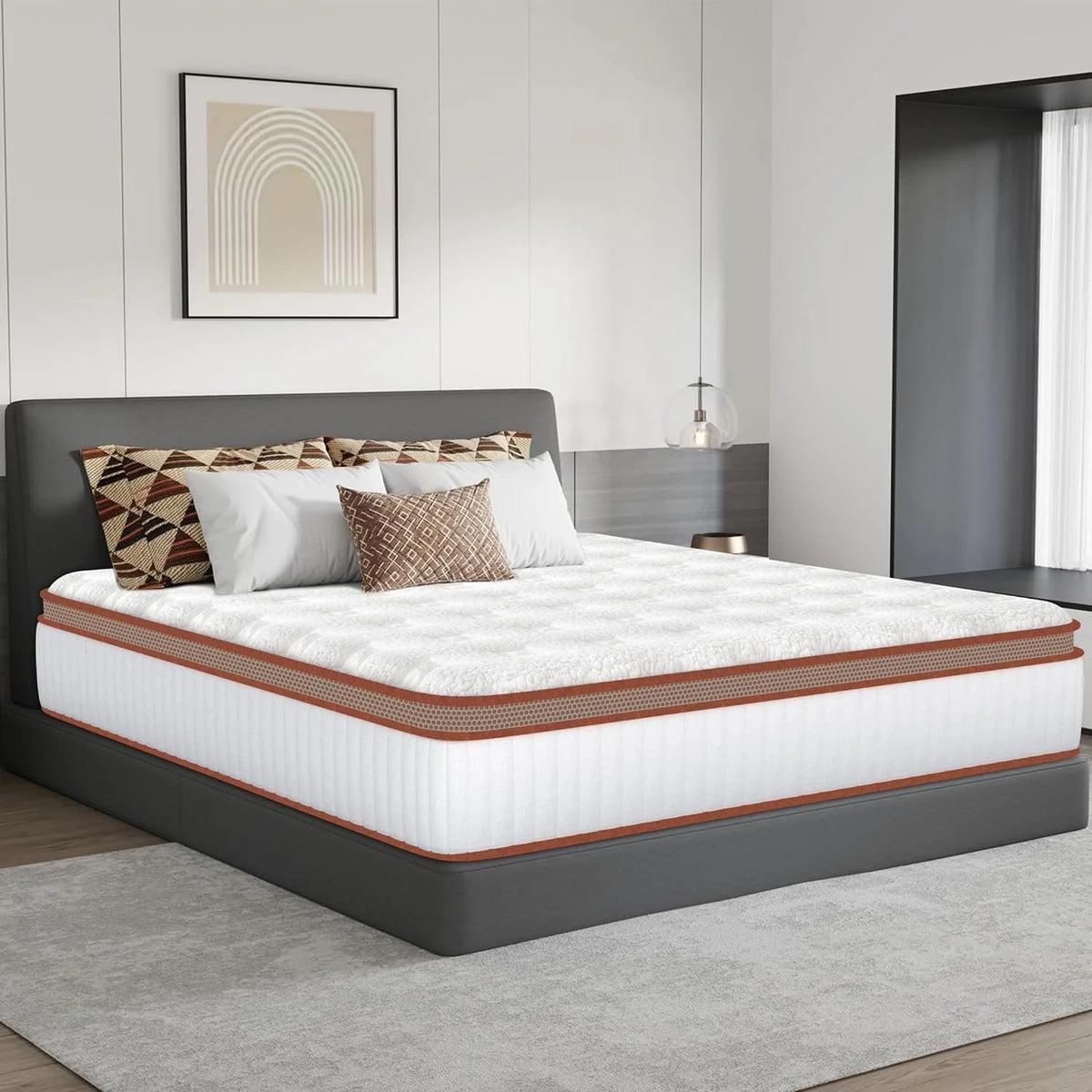 Memory Foam Mattress 140 x 200 cm Memory Foam, Height 30 cm, Comfort and Medium Firmness | Anti-Mite, Anti-Bacterial, Breathable, Hypoallergenic | Oeko-Tex Certified, Spring Mattress