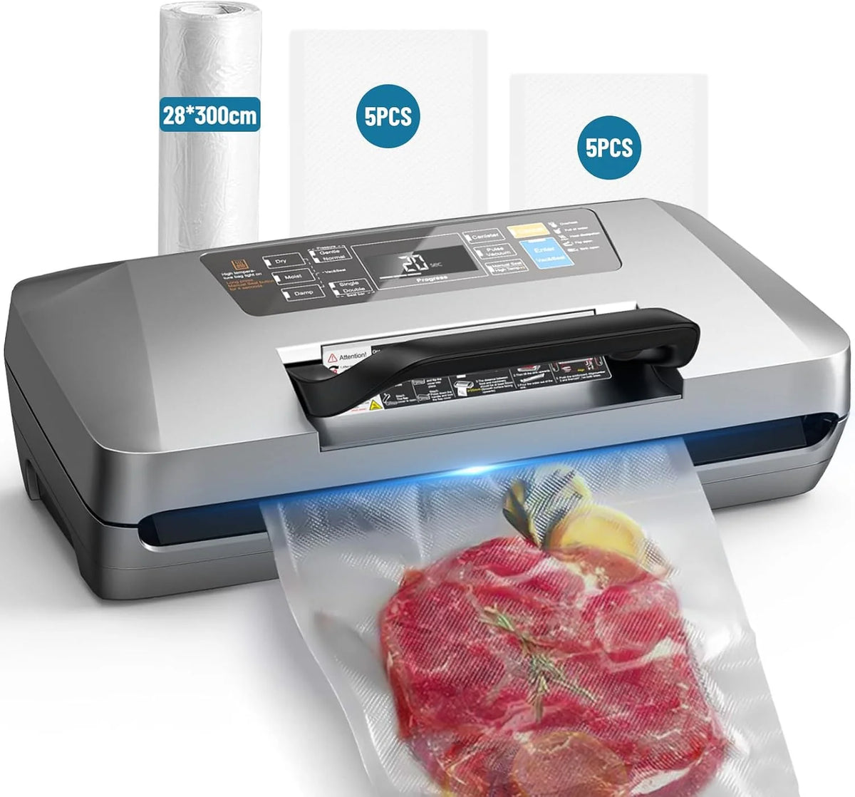 Eenvasadora al Vacio Profesional,95kPa Embasadoras Vacio Alimentos