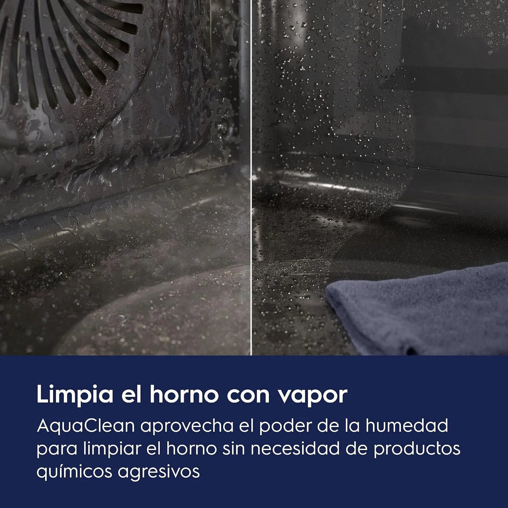 Electrolux COH3H54TX Horno Multifunción con limpieza fácil, 7 funciones, Grill, Calentamiento rápido, Temporizador LED, Seguridad infantil, Cocción en 2 niveles, 72 Litros, Inox, Clase A+