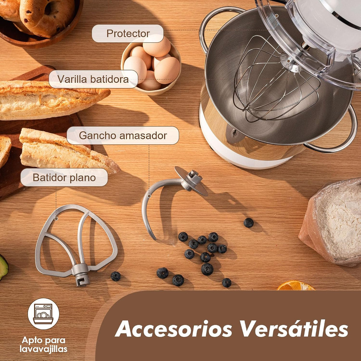 Kitchen in the box Batidora amasadora 8L 2000W Alta Cap