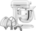 KitchenAid Batidora Amasadora Heavy Duty 6.6L, Engranajes Todo Metal, 11 Velocidades, Arranque Suave, Corte por Sobrecalentamiento, Bol 3 Puntos, Blanco