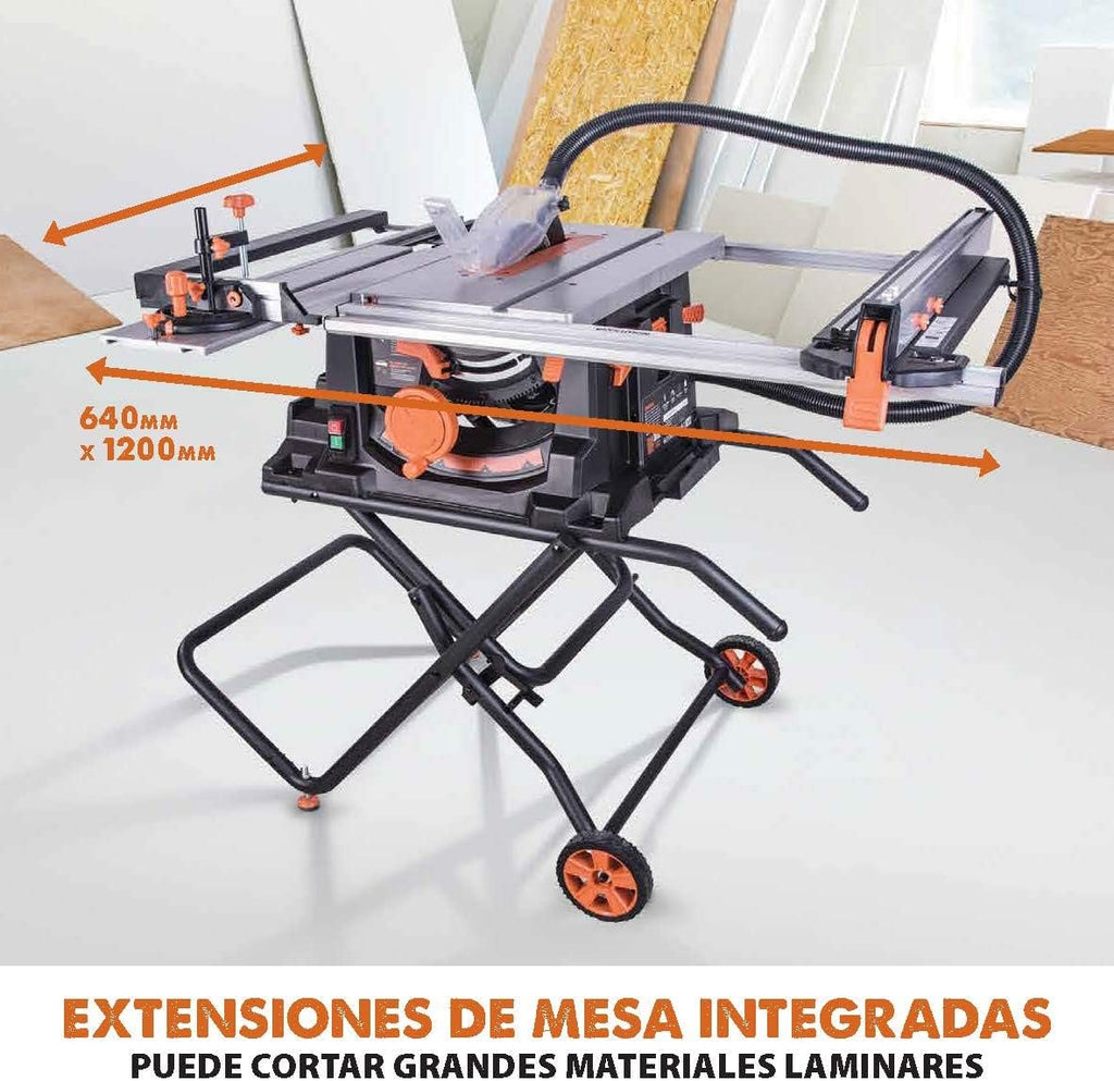 EVOLUTION POWER TOOLS 057-0003 Sierra de mesa multimaterial Rage 5-S, 1500 W, 230 V, 255 mm