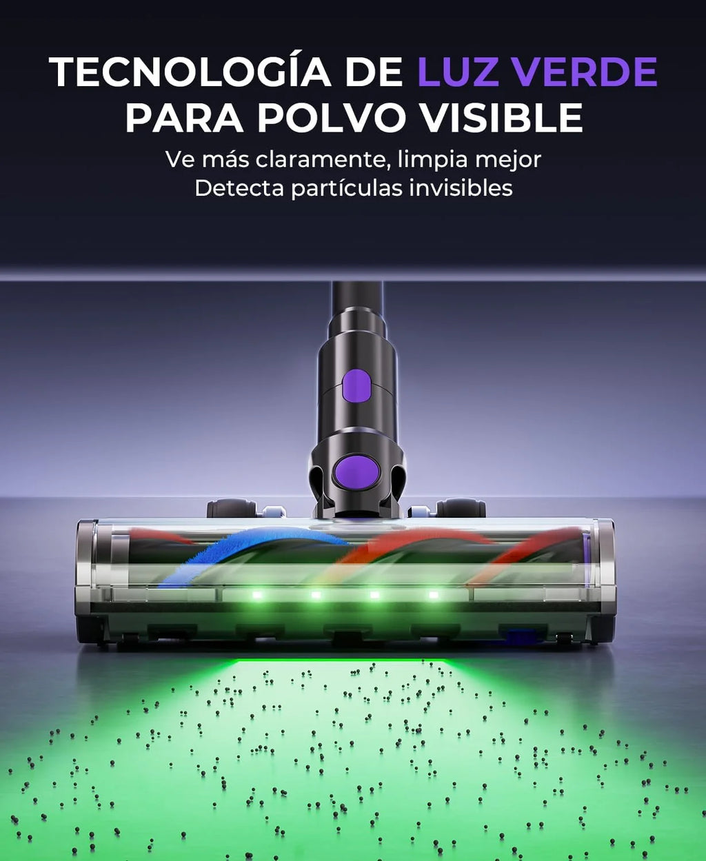Redkey P9 Pro Aspiradora Sin Cable 68KPa/650W/80 Min, Escoba Aspiradora sin Cable con LED Pantalla, Anti-enredos, Recarga Mural, Aspiradora para Suelos Duros/Alfombras/Pelo Mascotas/Auto