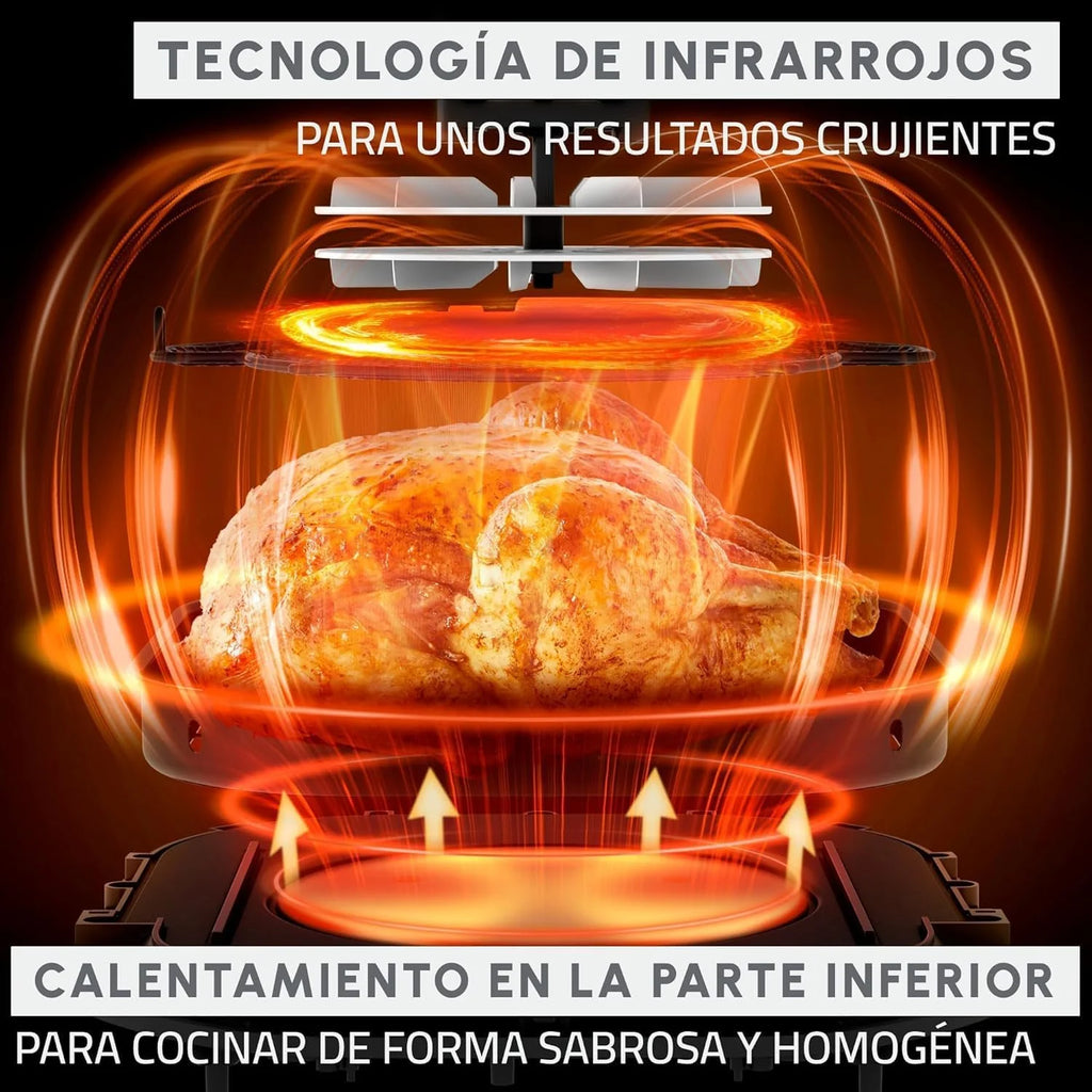 Easy Fry Infrared Freidora de Aire 7.5L, Doble Calentador, Tecnología Infrarrojos, Resultados Crujientes, Gran Capacidad, Modelo EZ831GF0