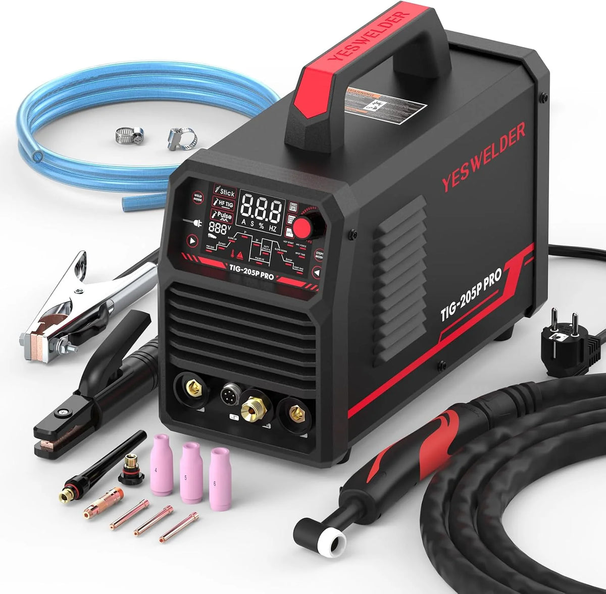 YESWELDER Soldador TIG 200A, 3 en 1 MMA/DC TIG/Pulso TIG 230V