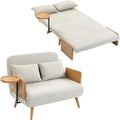 HOMCOM Sofa Bed 2 Seater Convertible 3 in 1 131 x 78 x 82 cm Cream White