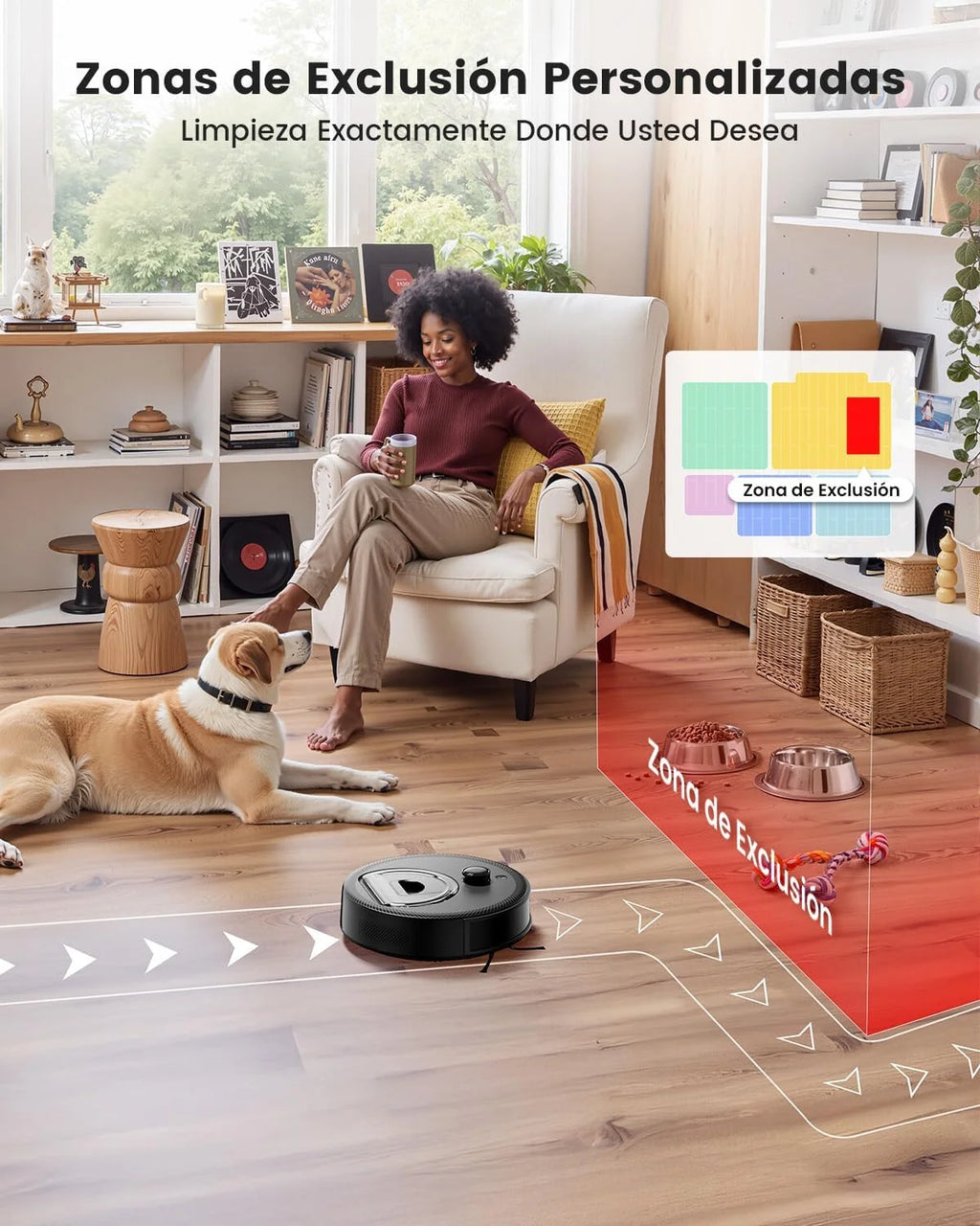 Lefant M330 Pro Robot Aspirador y Fregasuelos con Mapeo 3 en 1, 5000Pa