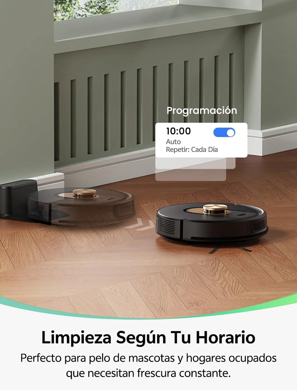 Vexilar W9 Robot Aspirador y Fregasuelos 8000Pa, Robot Aspirador con Navegación Láser, 5 Mapa Inteligente, Larga Autonomía, Adecuado para Suelo, Alfombras de Pelo Corto, Pelo de Mascotas