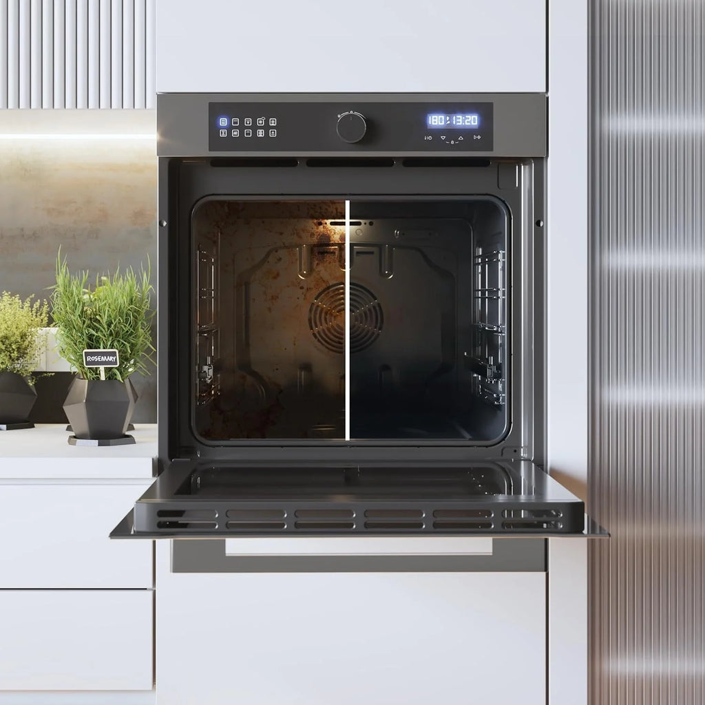 Cecotec Horno Integrable Multifunción 60cm Bolero Hexa AF316000 Inox A 3400W, 72L Capacidad, 11 Funciones con Airfryer Master, Pizza Master, Steam Asisst, Steam EasyClean, 3D Cooking, Defrost