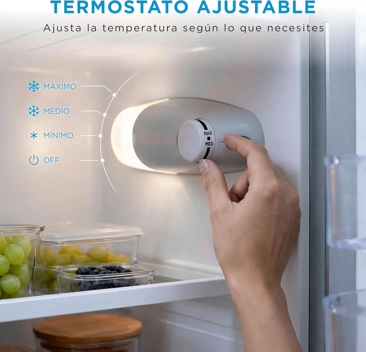 Midea Frigorífico 2 puertas 140 cm alto x 55 cm ancho, Inox, Capacidad 204 L, Nevera Pequeña con Congelador Low Frost de Bajo Consumo, Puerta Reversible, Luz LED, Silencioso 40dB, Cajón de Frutas