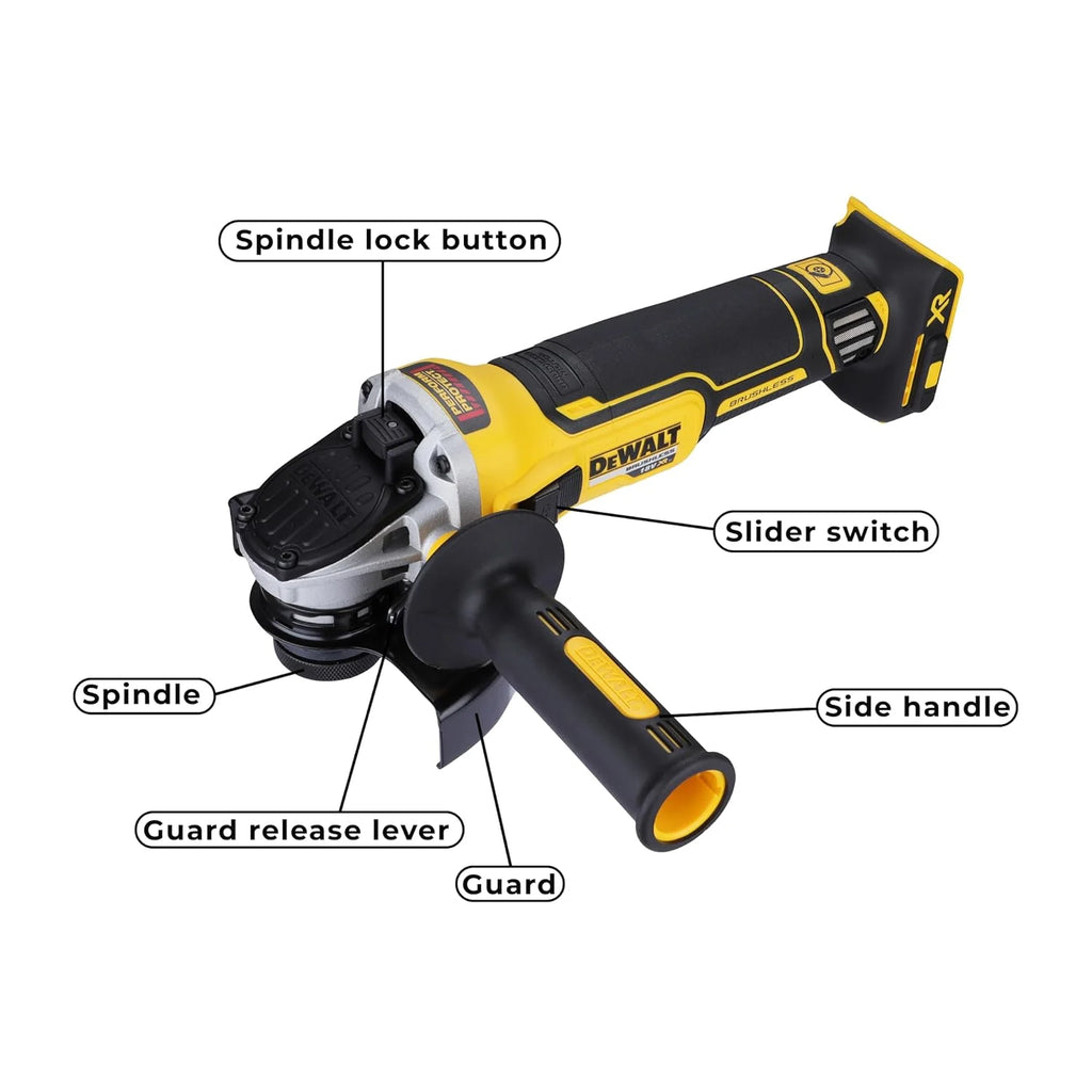 DEWALT DCG405N - Amoladora angular para 125 mm, 18 V XR, sin disco y sin cargador/batería