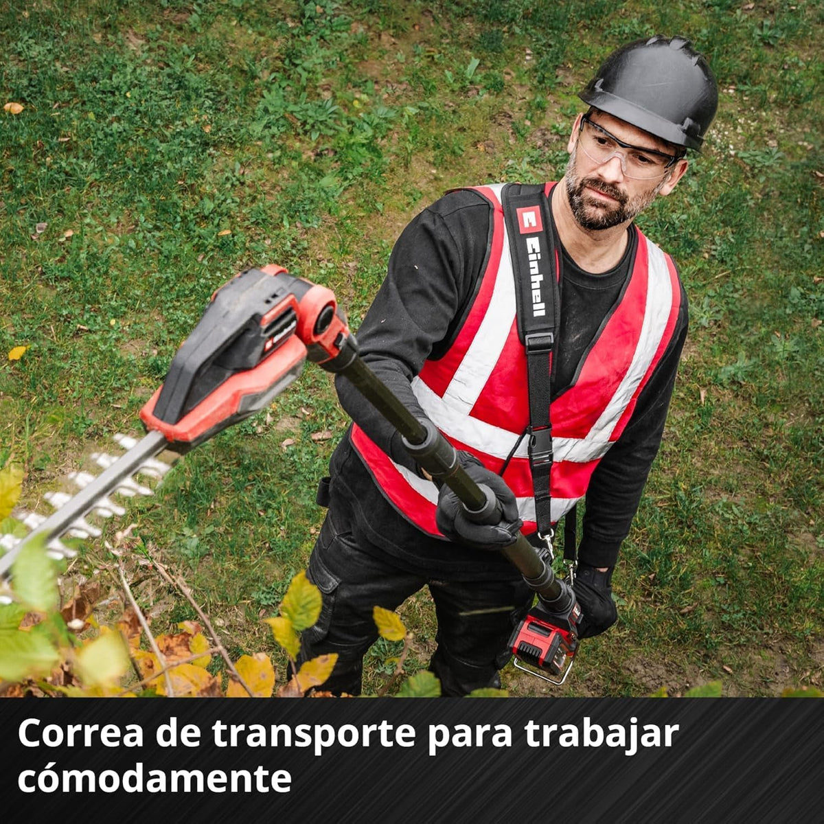 Einhell Professional Cortasetos telescópico con batería GP-HH 18/50 Li T BL