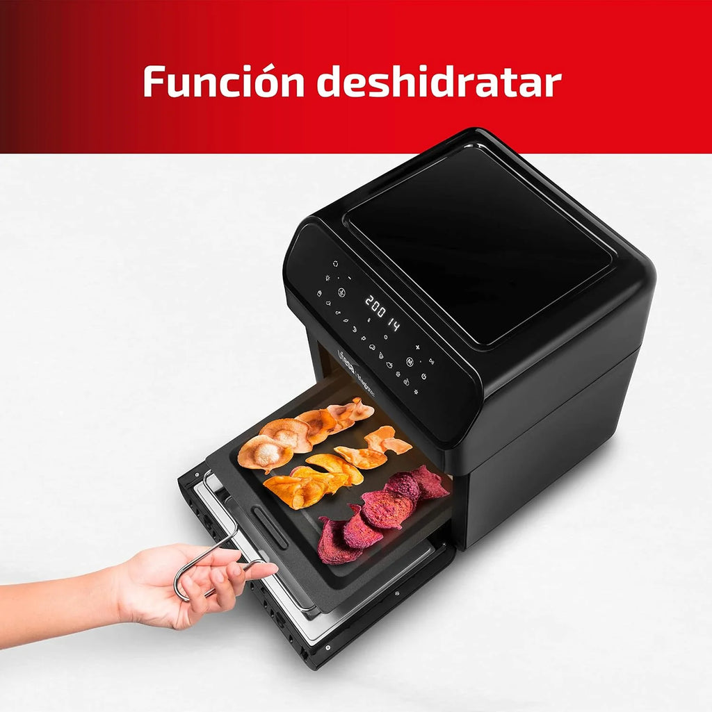 Ufesa Magister Freidora de Aire sin Aceite Airfryer de 12L, 12 Programas, 1850W, Temporizador, Temperatura 200ºC, 6 Accesorios Incluidos, Sin BPA, Exclusivo Amazon