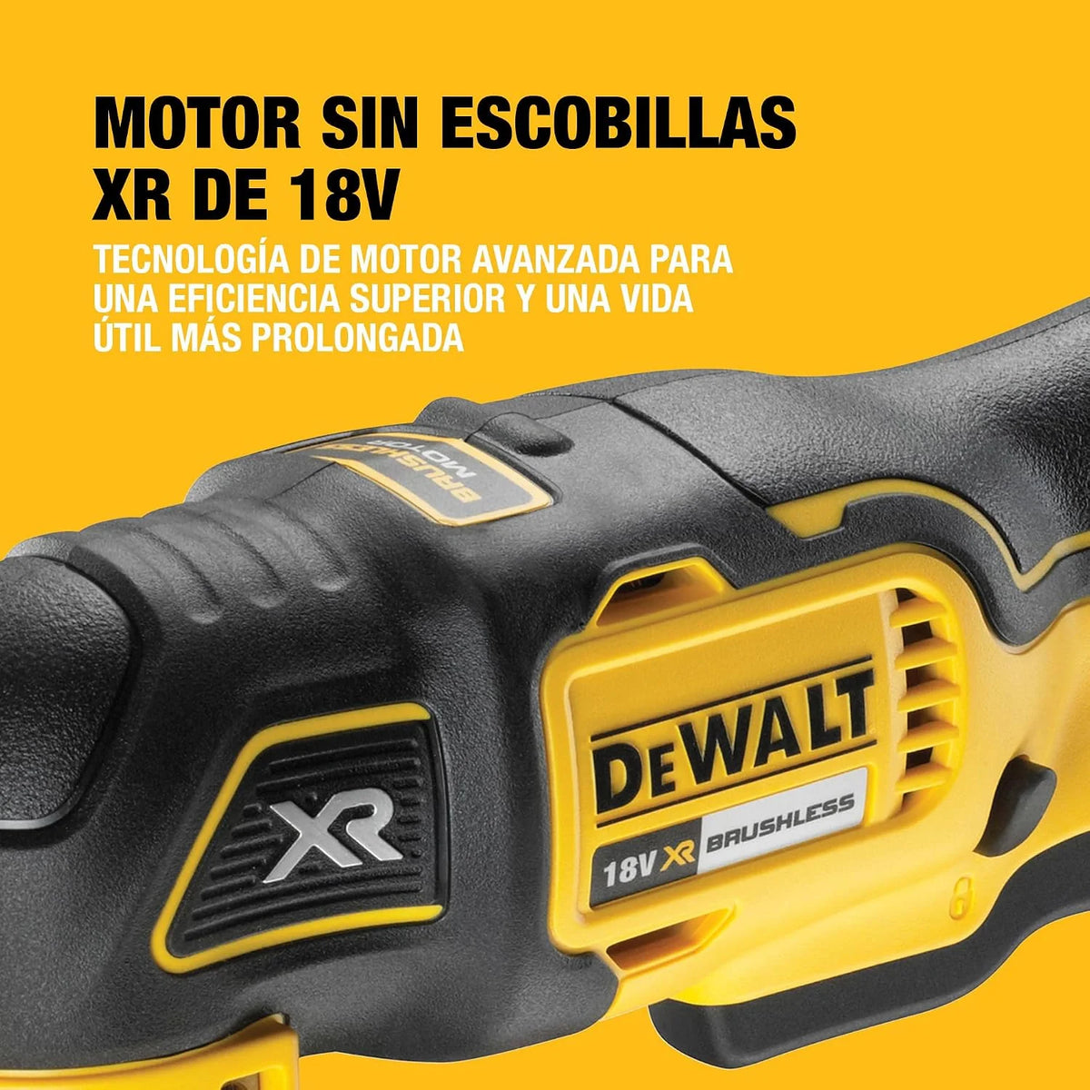 DEWALT Multiherramienta Oscilante Sin Escobillas 18V XR, Sin Batería ni Cargador, DCS355N-XJ