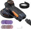 MAXXT Lijadora orbital,350w lijadora orbital aleatoria 10000 OPM con 6 velocidades variables y 10 piezas de 150mm papel,con Bolsillo Lavable de Recogida, para Lijar Madera y Metal