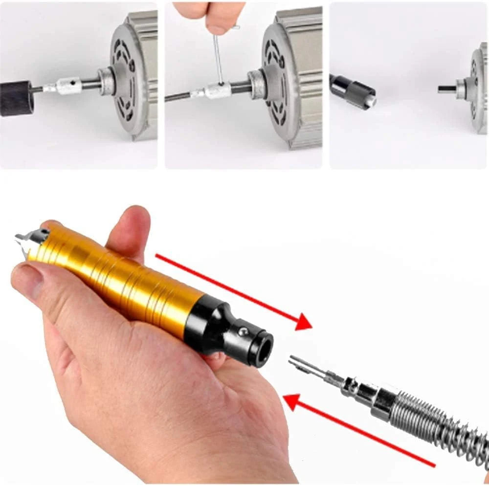 1/4HP Amoladora Eléctrica Multiherramienta Herramienta Rotativa Eje flexible que cuelga la amoladora Carver Kit, control de pedal,780W fuerte potencia, eje flexible de metal, 23000 RPM