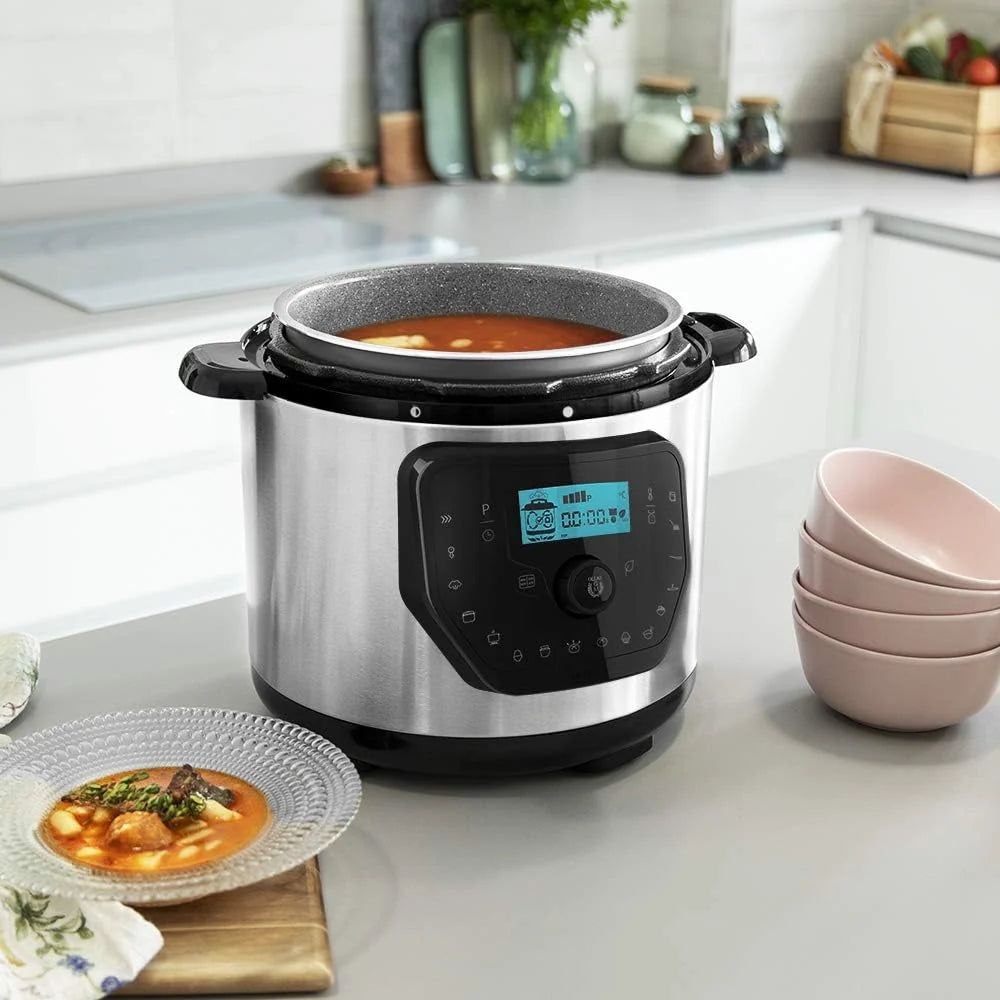 Cecotec Olla Programable GM Modelo H Deluxe. Programable 24 horas, Capacidad 6 litros,Sistema de cocción inteligente, Función báscula,Temperatura ajustable, Presión ajustable