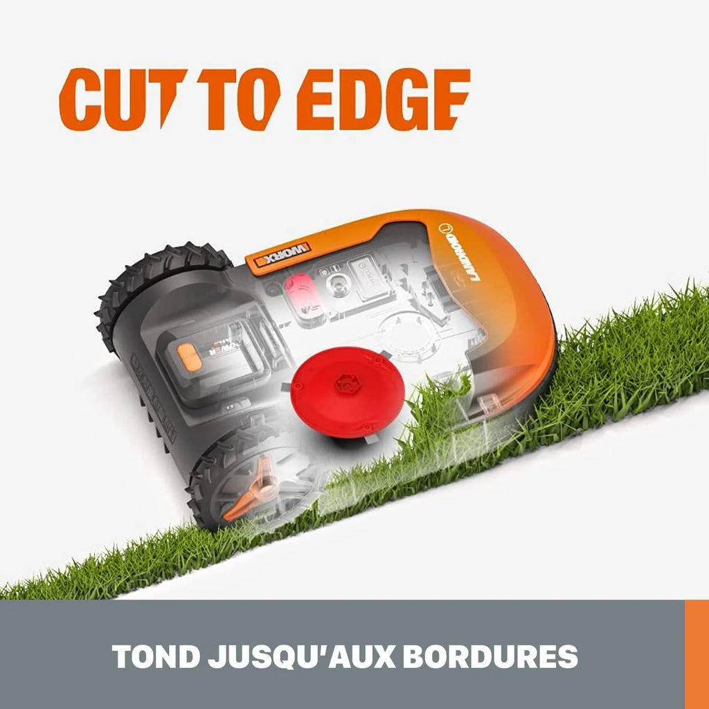 WORX Robot cortacésped Landroid M700 Plus 20V Máx. | WR167E | Superficie de hasta 700m2 | Pendientes de hasta el 35% | Navegación Inteligente |Cut to Edge 2,6 cm del Borde