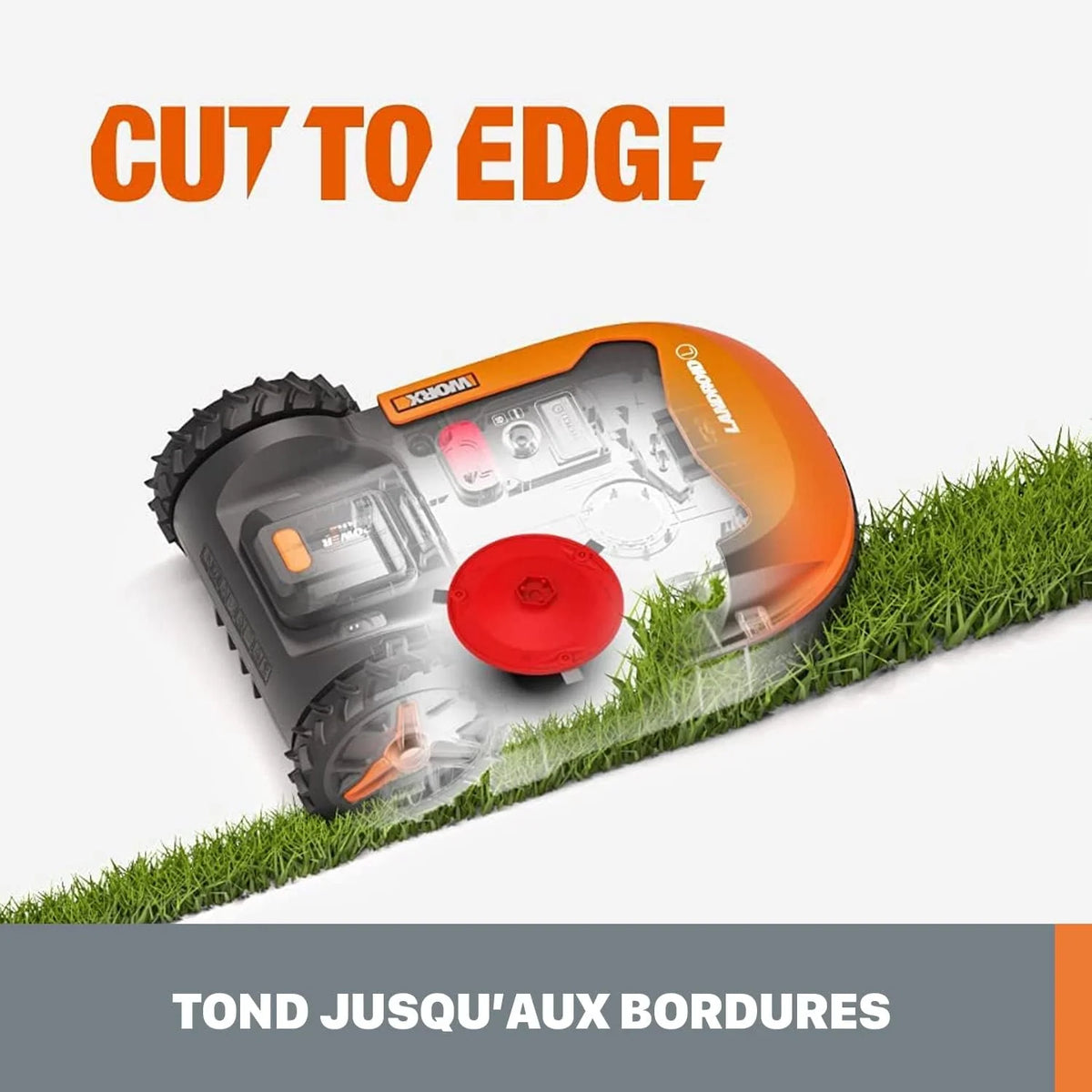 WORX Robot cortacésped Landroid M700 Plus 20V Máx. | WR167E | Superficie de hasta 700m2 | Pendientes de hasta el 35% | Navegación Inteligente |Cut to Edge 2,6 cm del Borde