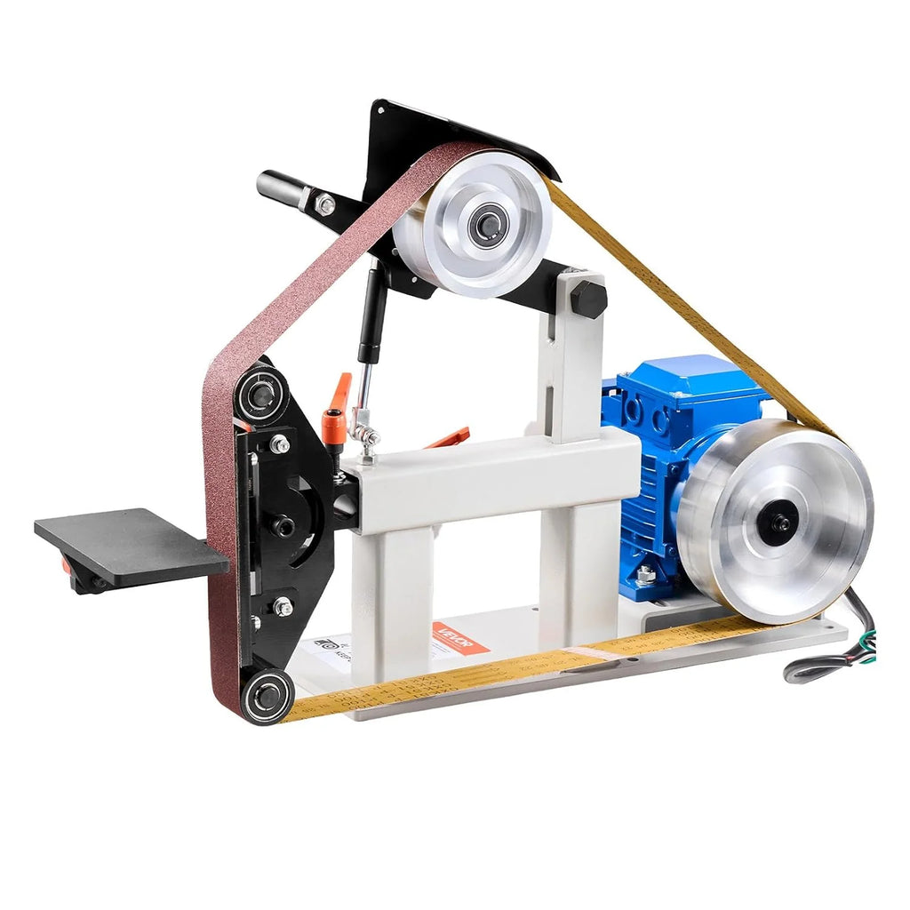 VEVOR Lijadora de Banda, 1500 W Lijadora Eléctrica de Correa con Motor de Cobre Puro, Velocidad Variable 0-2800 r/min, Tamaño de Cintas 5 x 208 cm, Lijadora Pulidora Amoladora para Pulir Herramientas