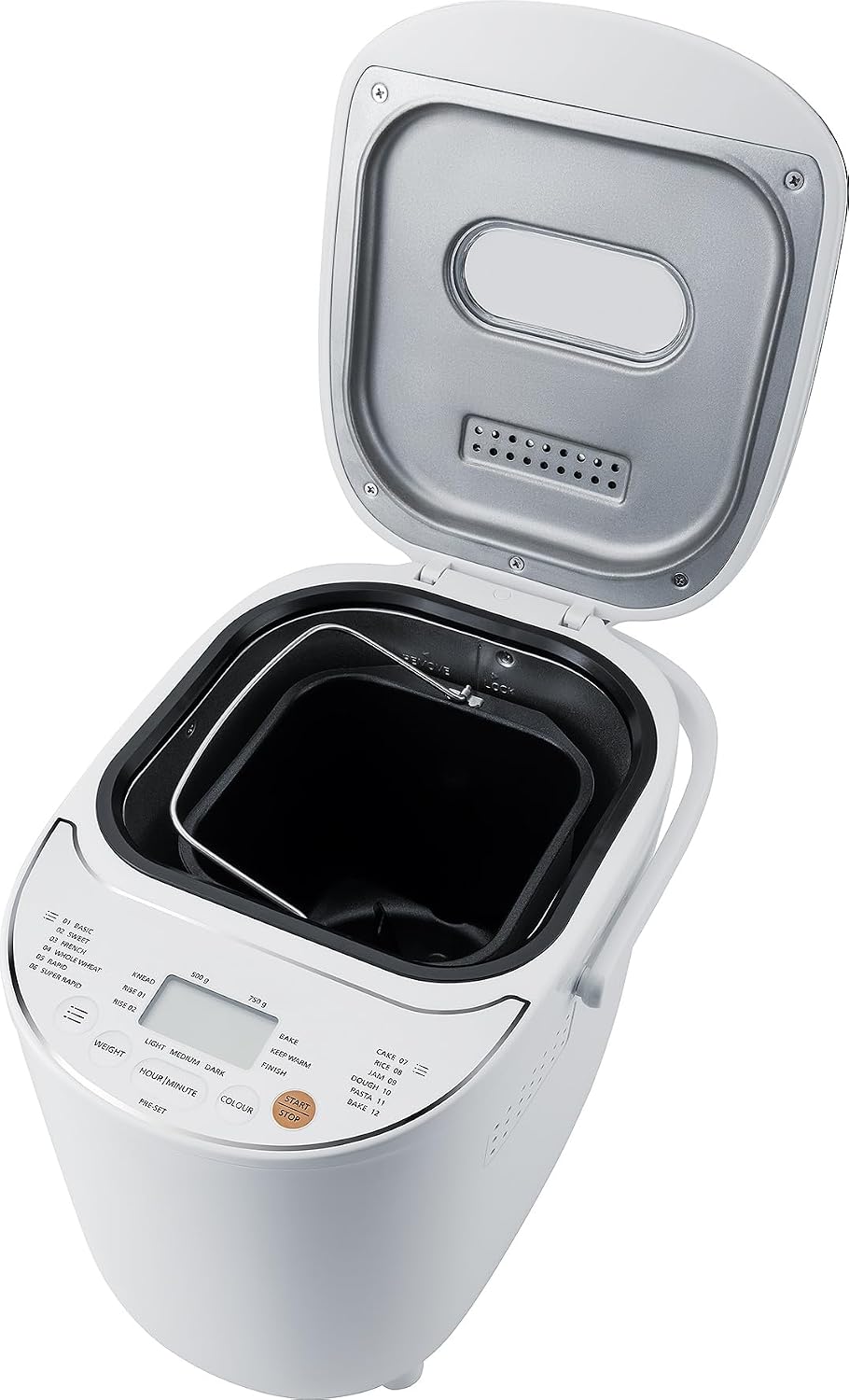Steba panera para delicioso pan casero, molde extraíble con revestimiento antiadherente, tapa con ventana de visualización y gran pantalla con control táctil, BM 3.