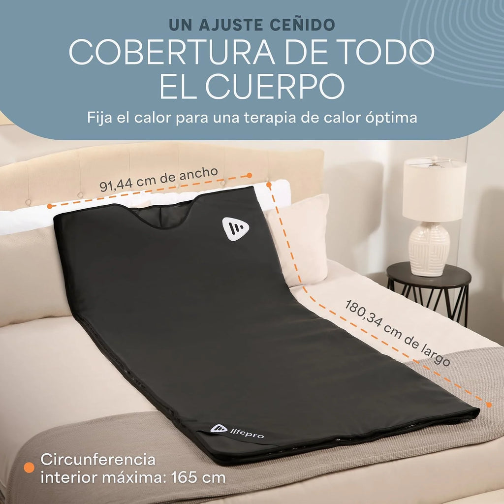 Lifepro Manta Sauna Infrarrojos – 9 Niveles Low EMF Portátil para Casa