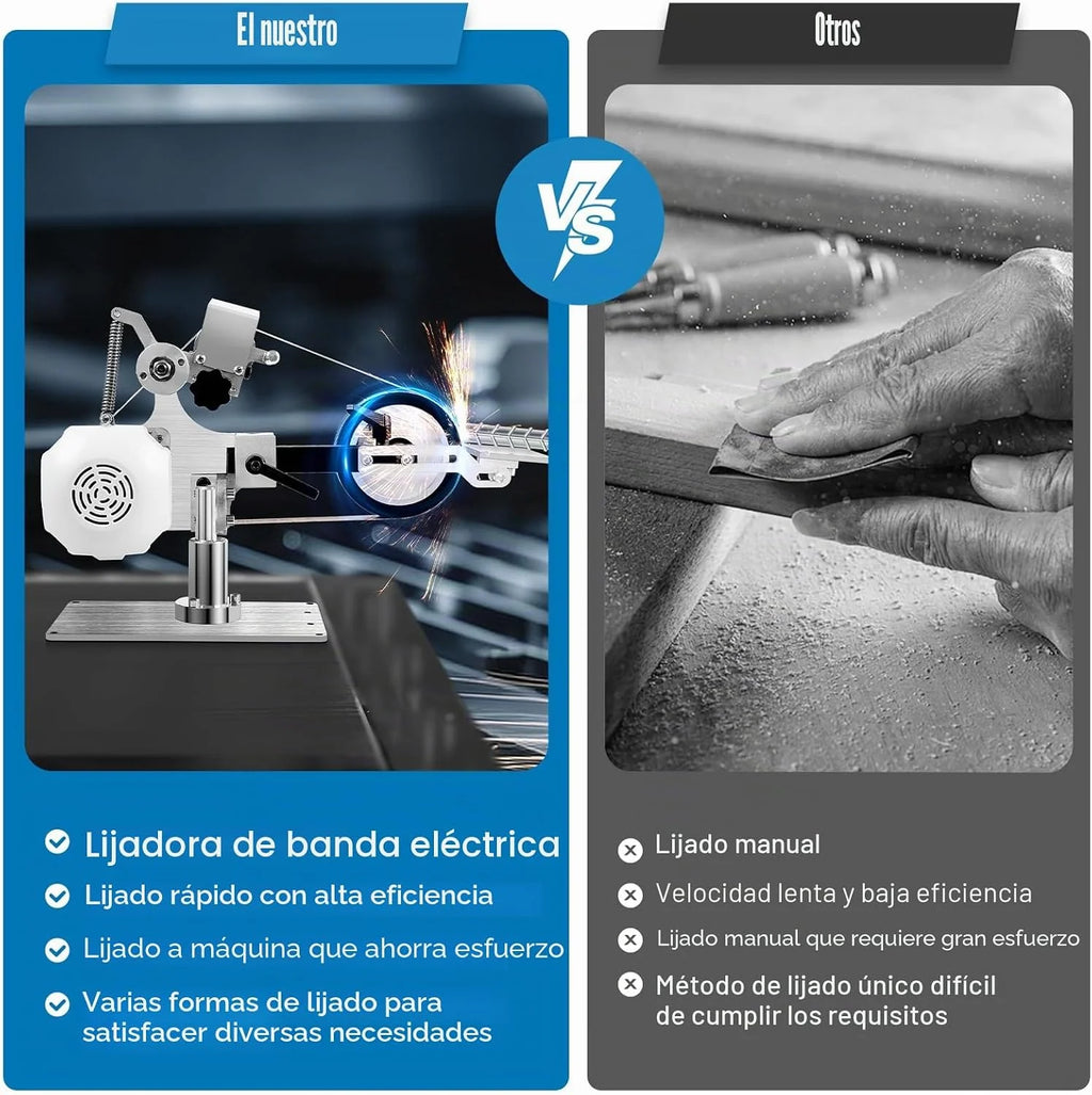 Lijadora de Banda 762 x 25 mm - Lijadora de Metal y Correa 220 V
