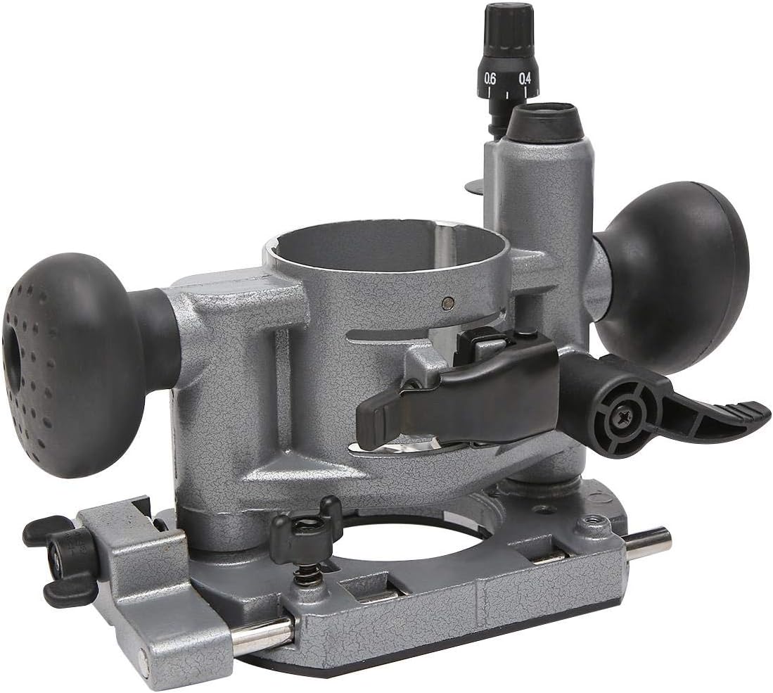KATSU Juego de Fresadora de Madera Rebajadora Inalámbrica de 18 V con 3 Bases + 3 Pinzas de 6 mm, 8 mm y 10 mm + Batería 4.0 Ah y Cargador