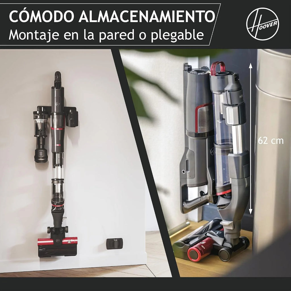 Hoover Aspiradora Escoba Sin Cable Potente con Corner Genie™ para Limpiar Todos los rincones, Cepillo Anti-Enredos, Luces LED [HFX]
