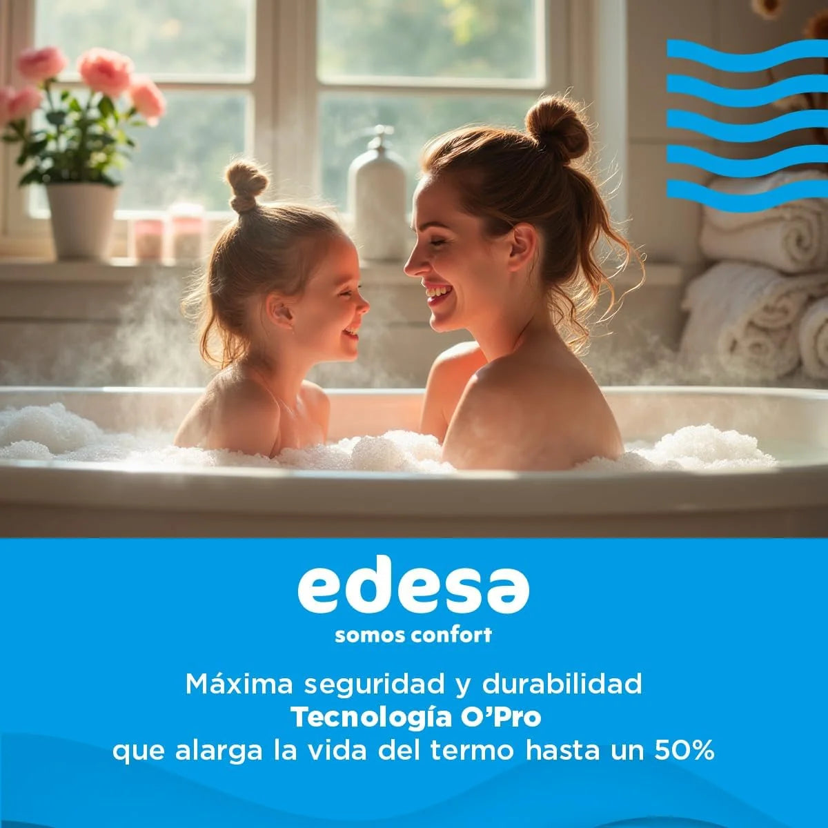 Edesa, One - Vertical Electric Water Heater, 30 Litres, External Regulation and Vitrified Cuba, 43.3 x 44.5 x 45.2 cm – Made for Installation in Spain (Energy Class C)