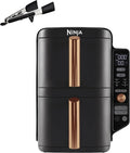 Ninja Double Stack XL, Freidora de Aire de Doble Cajón, 9,5L, Negro/Cobre
